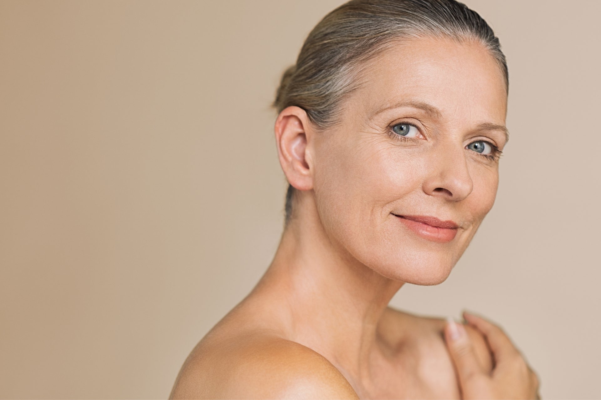 Radiant mature woman smiling